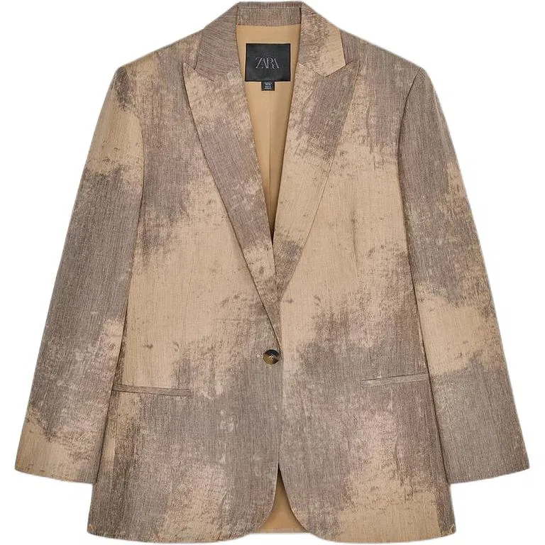 Женский деловой костюм ZW Business Suit, бежево-коричневый, ZARA