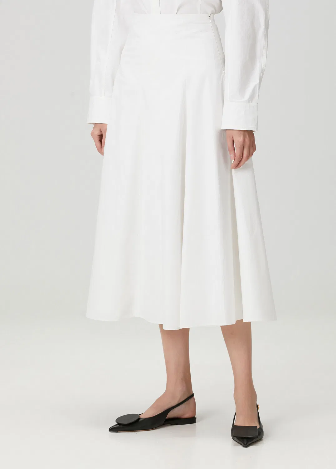 Юбка миди Jacquemus The Triangle, white — фото 4