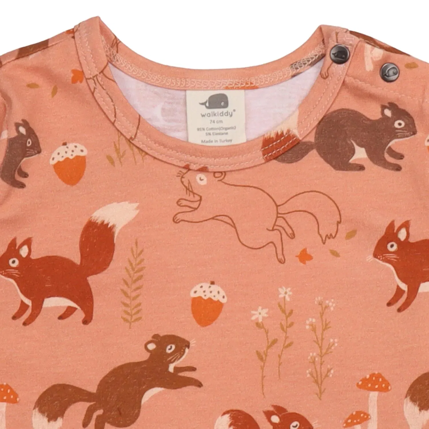 Лонгслив с принтом Tiny Squirrels-Shirt Walkiddy, белый — фото 3