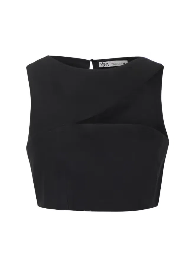 Рубашка стильная Zara, черный — фото 2