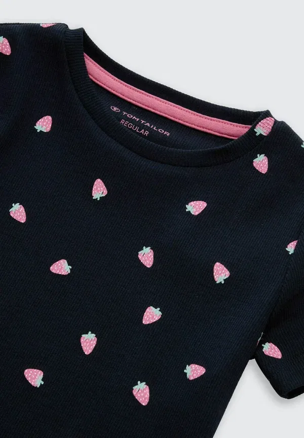 Футболка с принтом клубники Tom Tailor, small strawberry print — фото 3