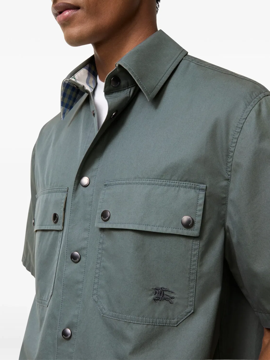 Рубашка из Tropical Gabardine зеленая Burberry, зеленый — фото 3