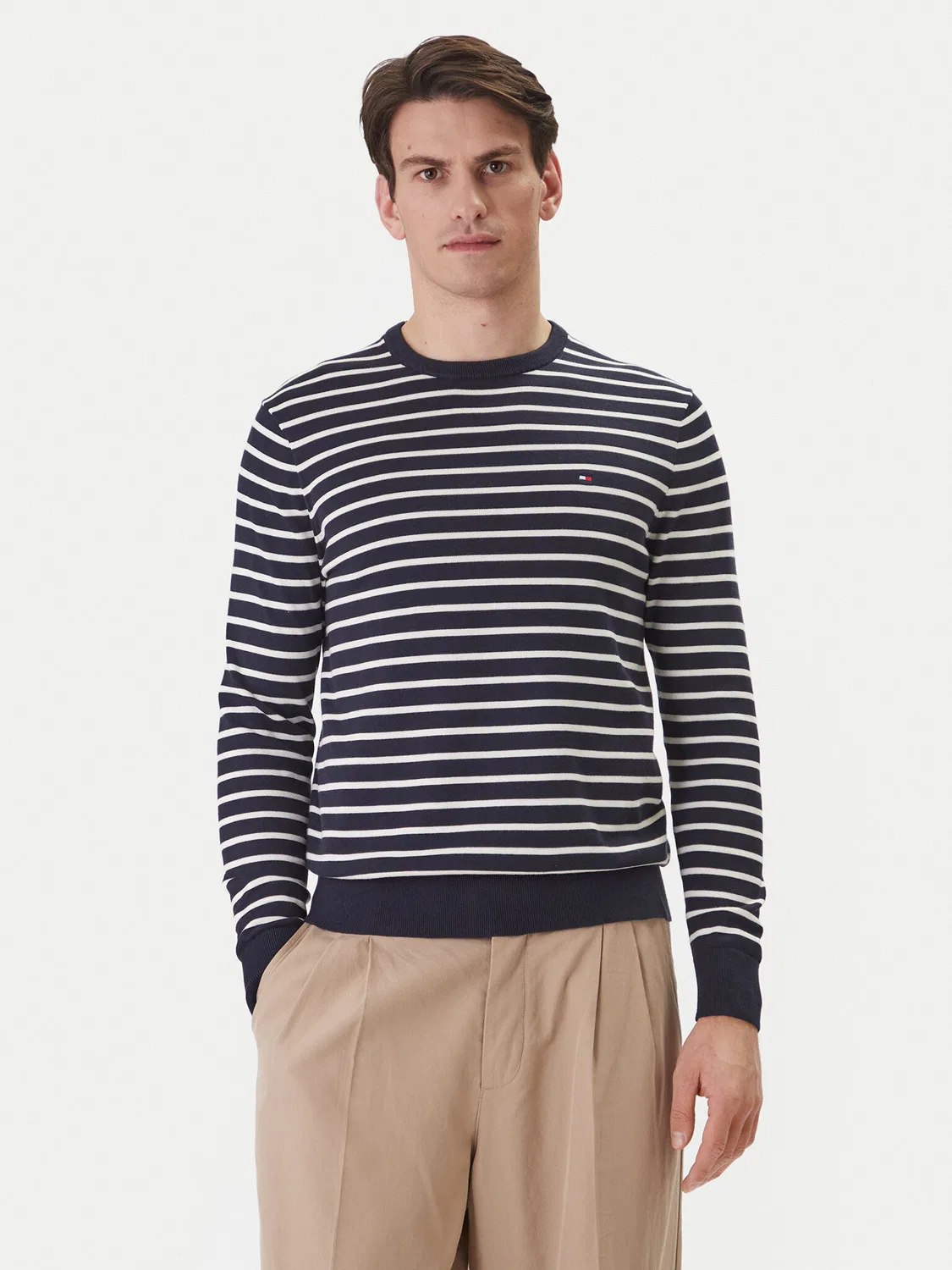 Мужской пуловер стандартного кроя Essential Tommy Hilfiger, темно-синий