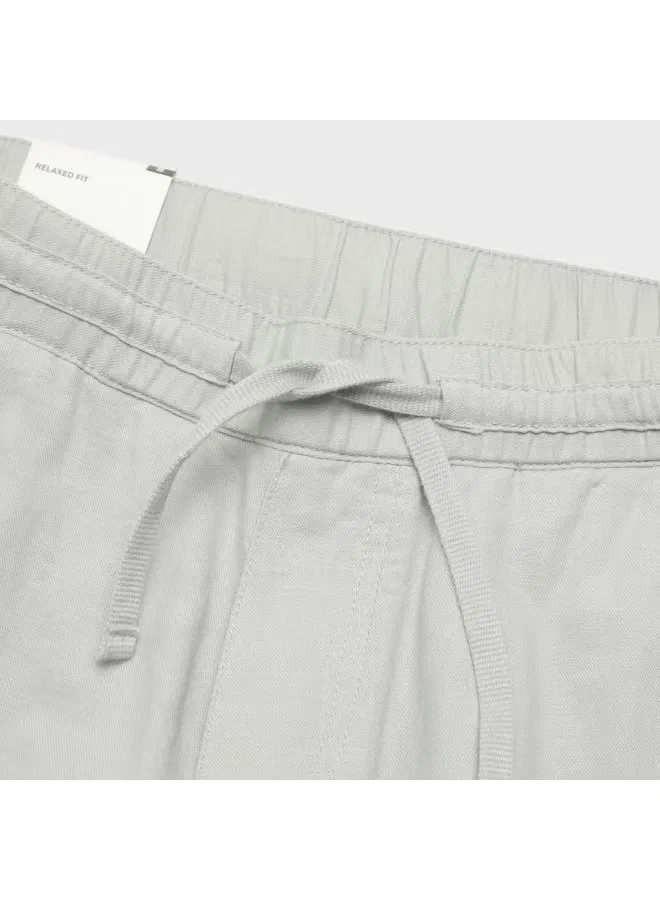 Брюки льняные повседневные Zara, светло-зеленый — фото 4