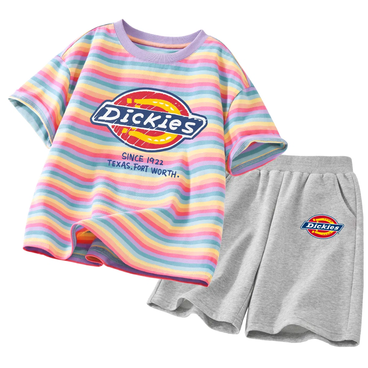 Детский спортивный костюм с круглым вырезом Lily of The Valley Purple+K Gray Logo Dickies, Lily of The Valley Purple+K Gray Logo
