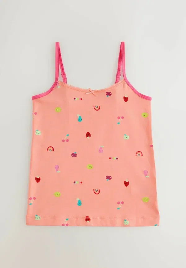 Топ с бретельками Regular fit - cami vests 3 pack Next, Pink printed fruit, розовый — фото 2