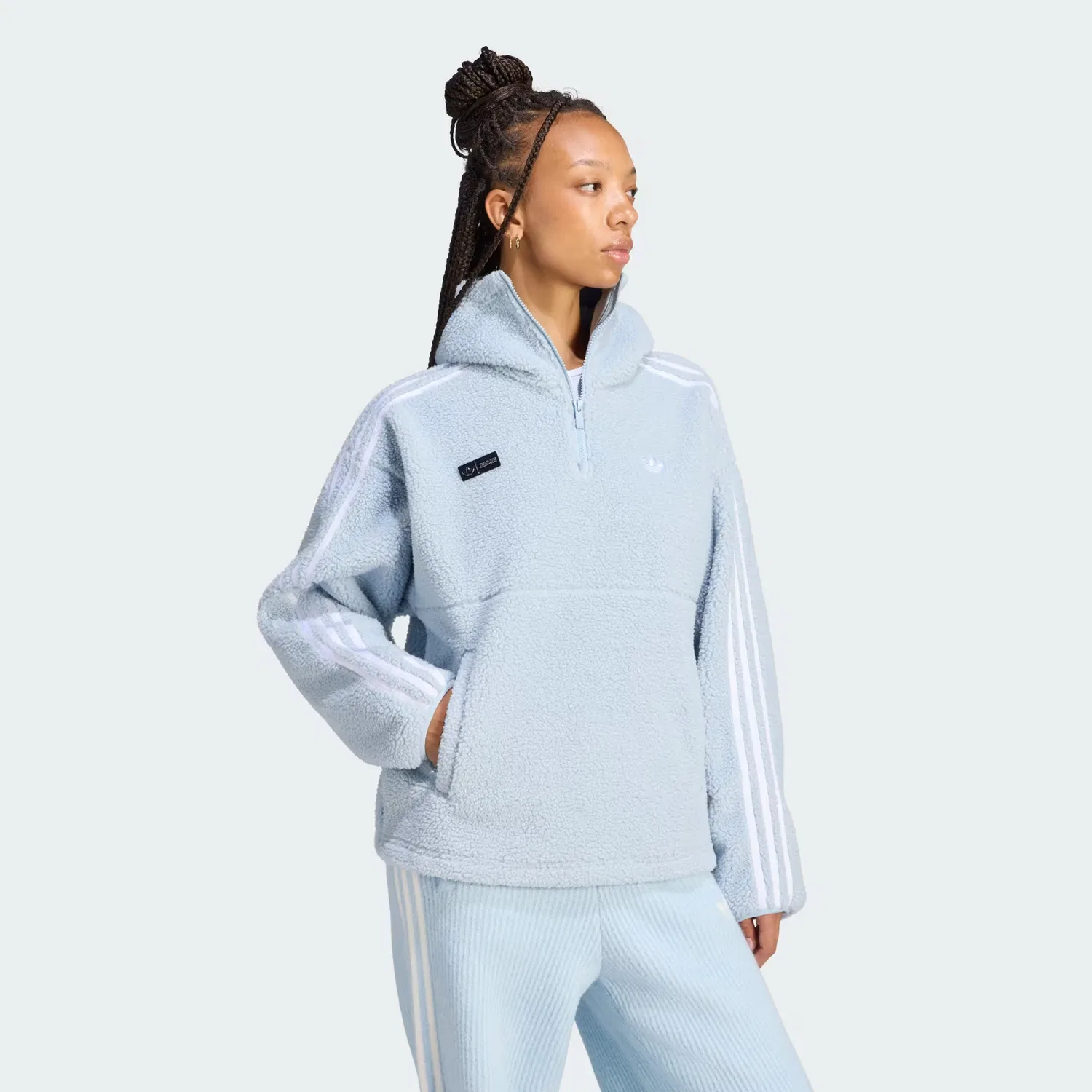 Женская куртка-худи из флиса Jennie Adidas Originals, Wonder Blue