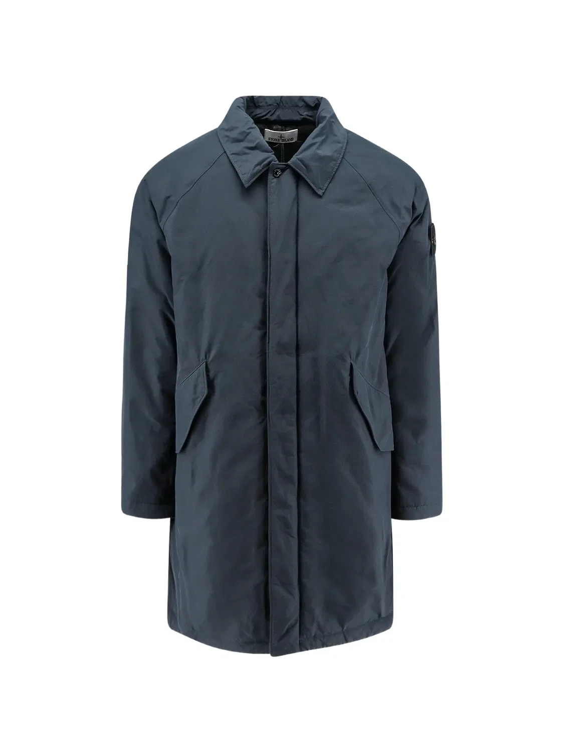 Пальто с длинными рукавами синего цвета Stone Island, синий