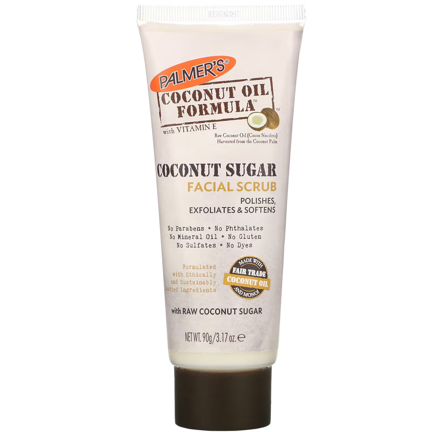 

Palmer's, Coconut Oil Formula, Скраб для лица с кокосовым сахаром, 3,17 унции (90 г)