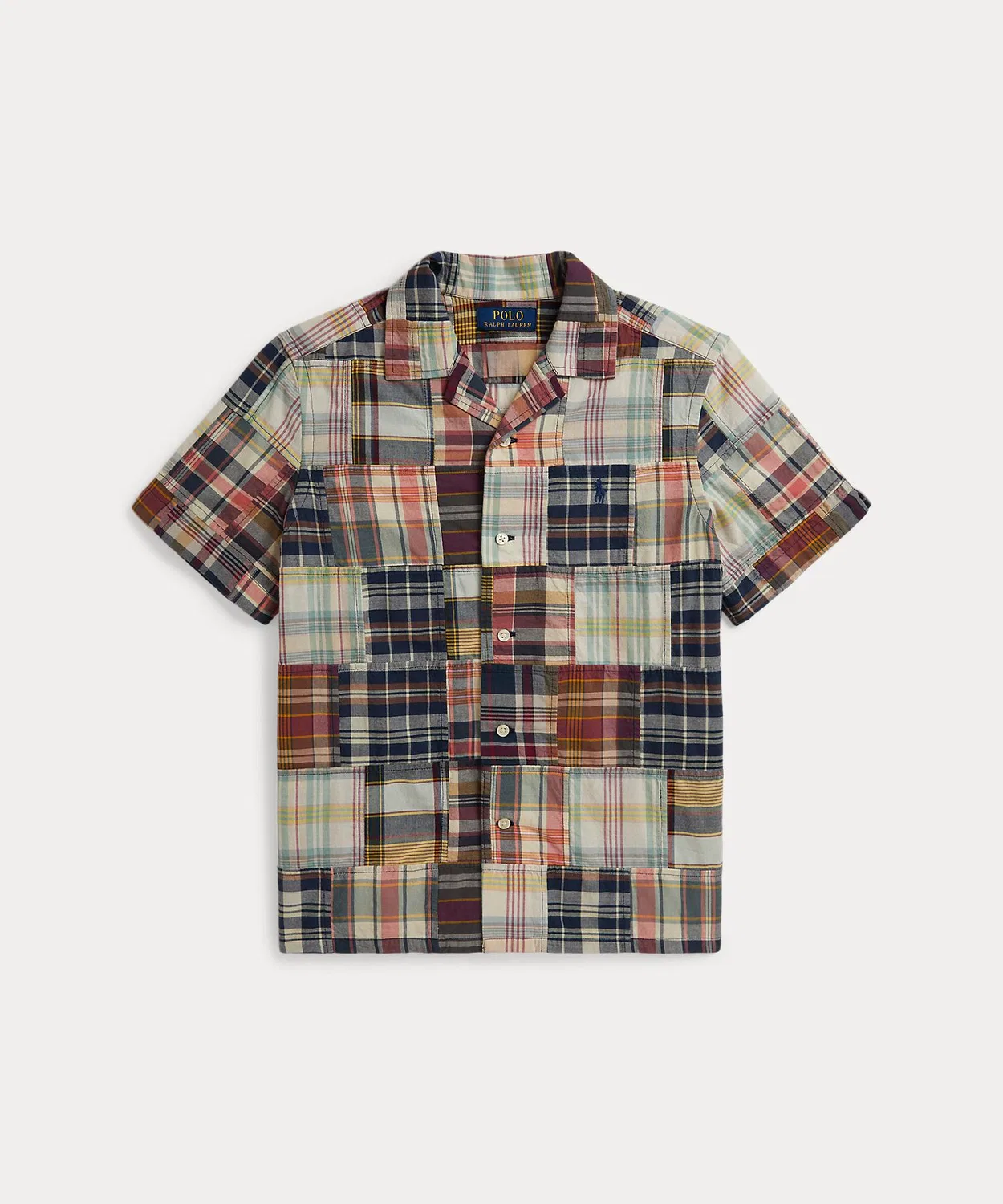 Детская рубашка с пэчворком из хлопка мадрас Polo Ralph Lauren Childrenswear, Multi