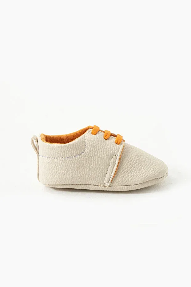 Детские ботинки для мальчиков на шнуровке Yummy Kids, Beige — фото 2