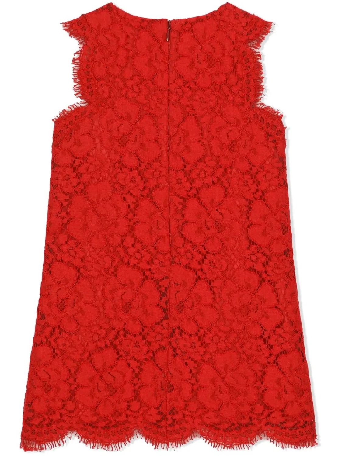 Платье миди из кордонетто-лексиса Dolce & Gabbana, ярко-красный — фото 3