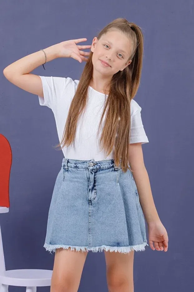 Детские джинсовые шорты для девочек с широкой штаниной Dmb Boys & Girls, Blue
