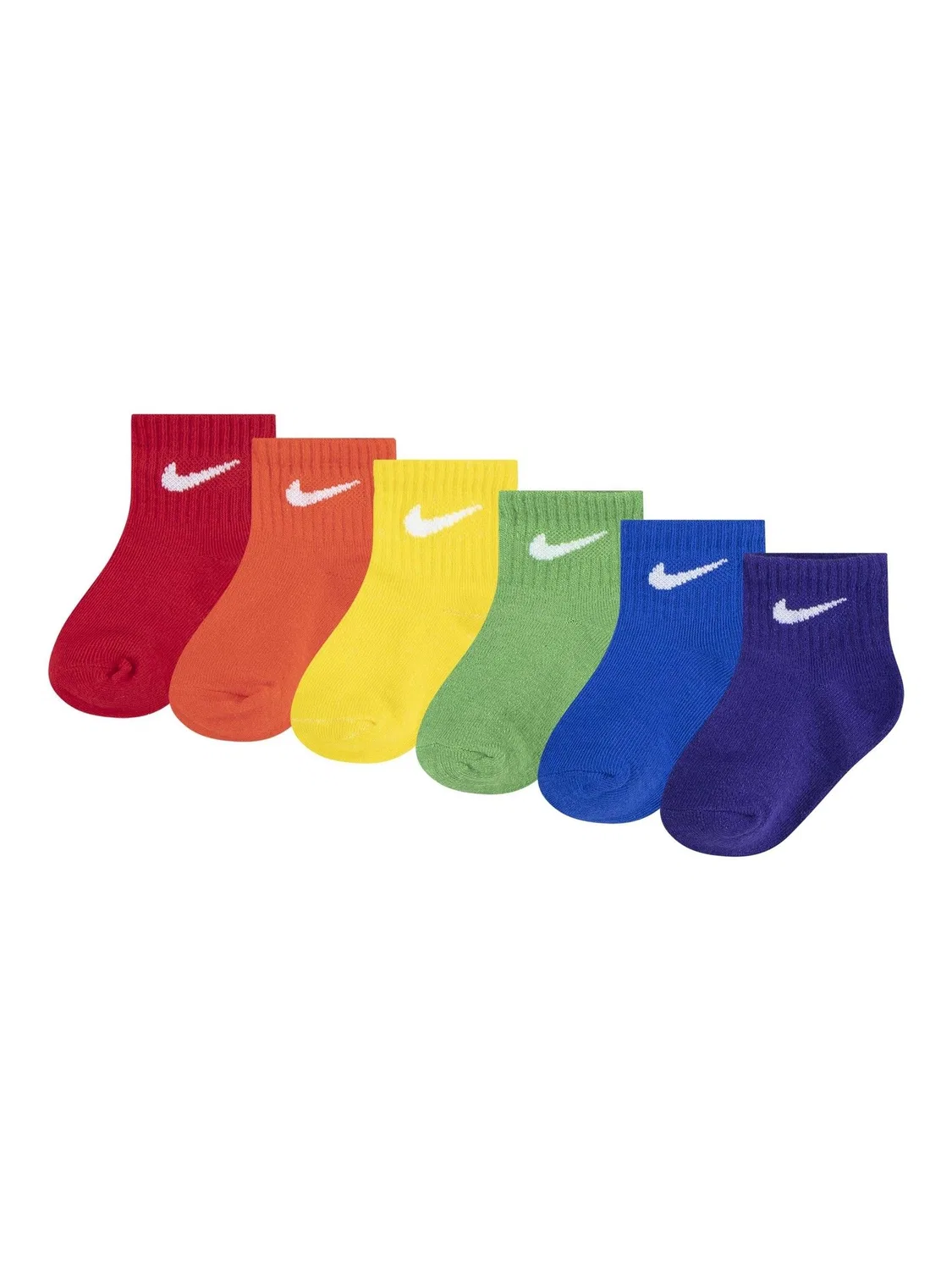 Носки Nike Multi Infant Swoosh Ankle Socks 6 Pack, мультиколор