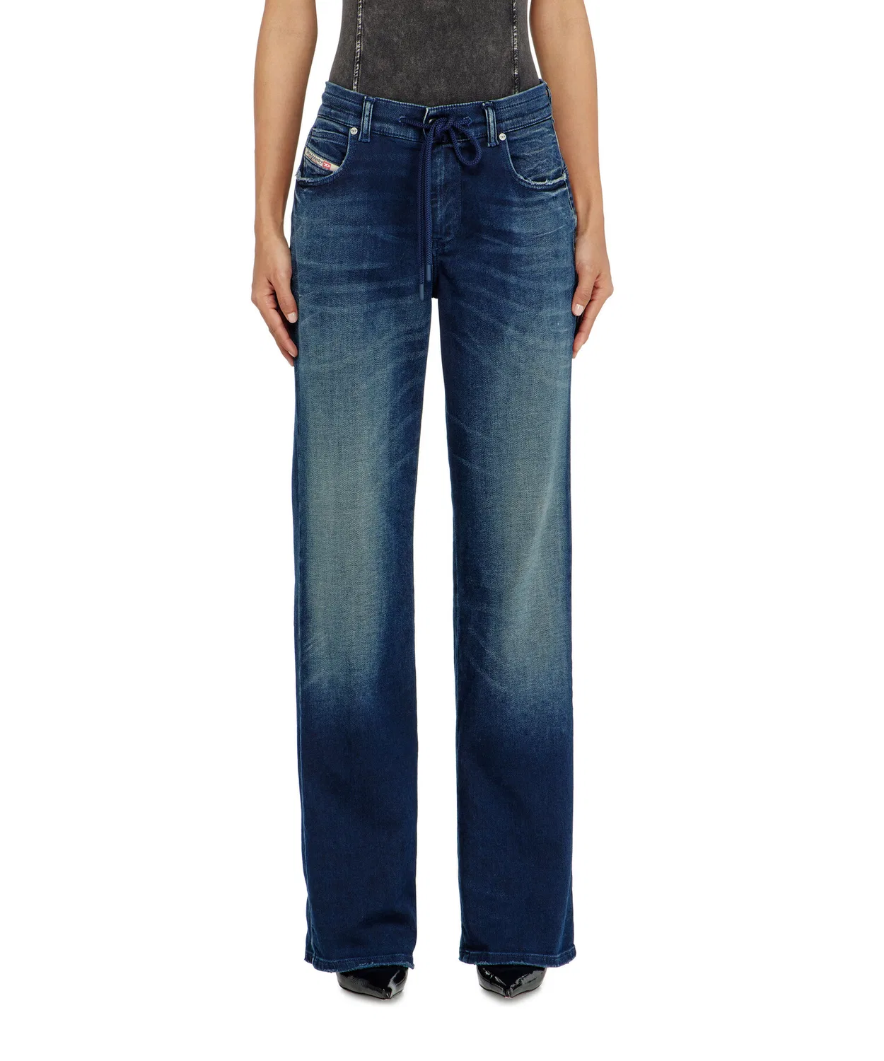 Женские джинсы-джоггеры с потертостями D-MEEL JOGG DIESEL, Indigo Blue