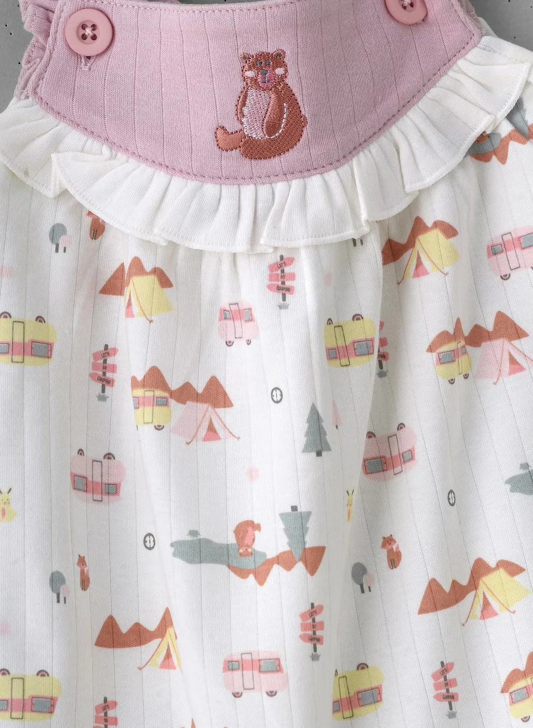 Боди-комбинезон без рукавов с принтом Elegant Kids, розовый — фото 3