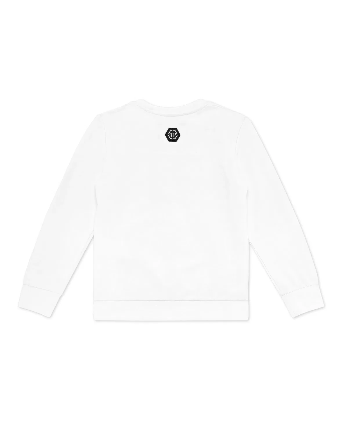 Детский свитшот с длинным рукавом с принтом логотипа PHILIPP PLEIN, White — фото 3