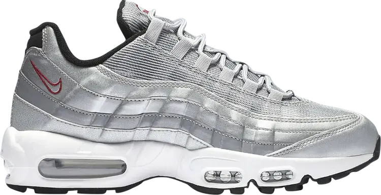 

Кроссовки Nike Air Max 95 QS 'Silver Bullet', серебряный, Серый, Кроссовки Nike Air Max 95 QS 'Silver Bullet', серебряный
