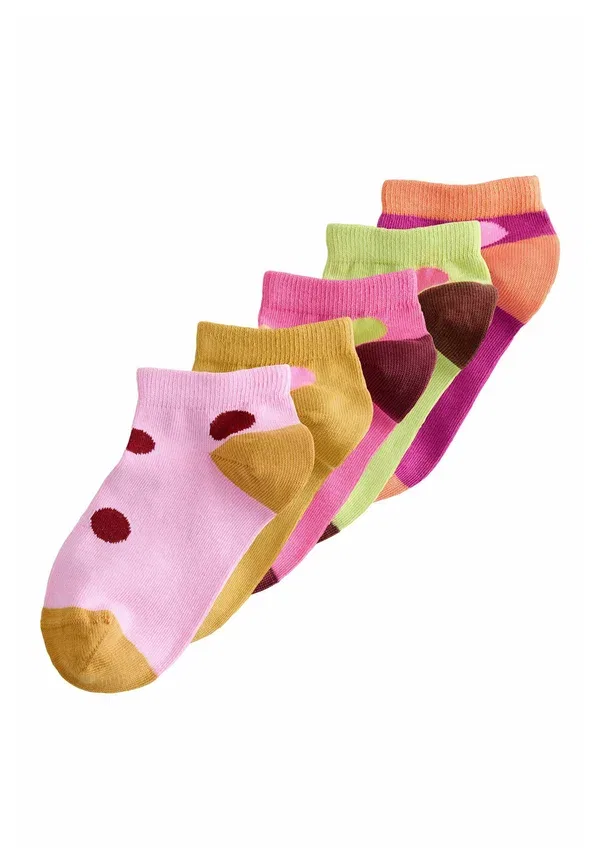 Носки Rich spot stripe 5 pack, хлопок, Next, Pink, Burgundy, Red, Green, красный/зеленый/розовый/бордовый