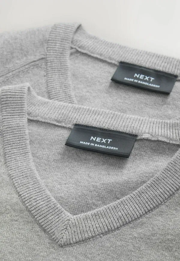 Комплект из джемпера и брюк, хлопок, 2 set pack, Next, Light Grey, светло-серый — фото 3