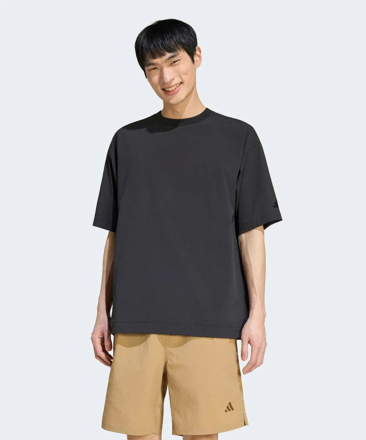 Мужская футболка с графическим принтом Cool Feeling Loose Fit Tropical Graphic Adidas, Черный