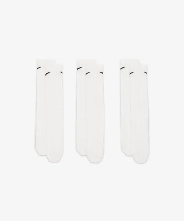 Носки тренировочные Everyday Lightweight Crew (3 пары) Nike, белый/черный — фото 3
