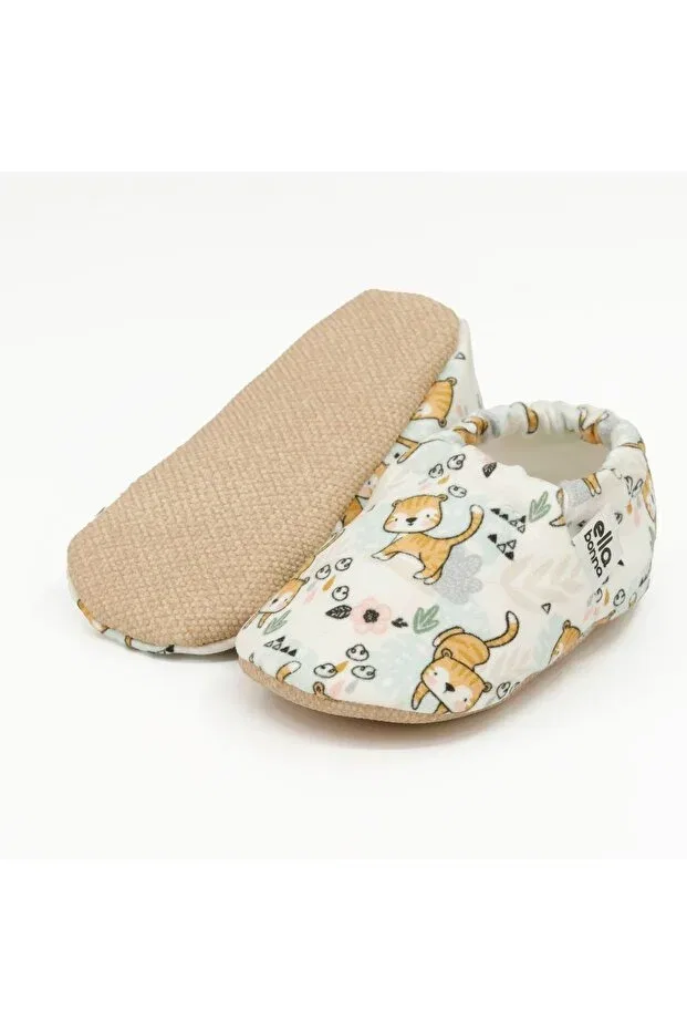 Детские пинетки для новорожденных с принтом Non-Slip Sole Cat Patterned Baby Booties Ella Bonna, Cat — фото 3
