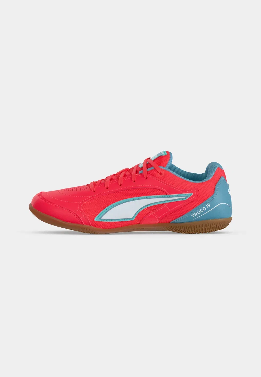Футбольные бутсы для игры в помещении Truco IV Jr Unisex Puma, Ultra Red/White/Dusty Aqua/Intense Mint — фото 2