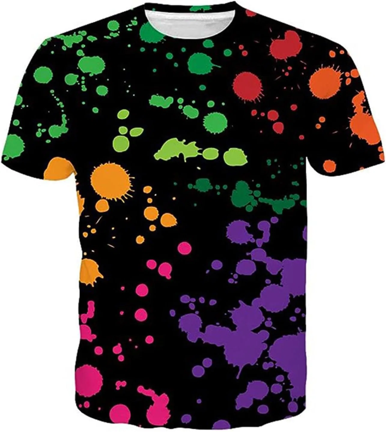 Мужская футболка с принтом Paint Splatter, Green