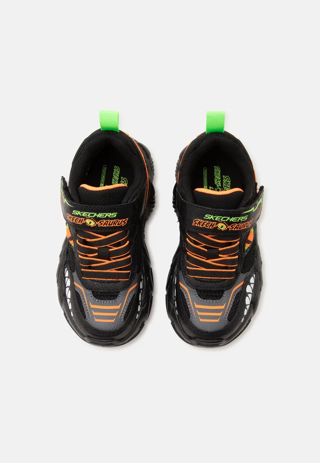 Skech-O-Saurus lights 3.0 - кроссовки Skechers, Black/Lime/Orange — фото 4