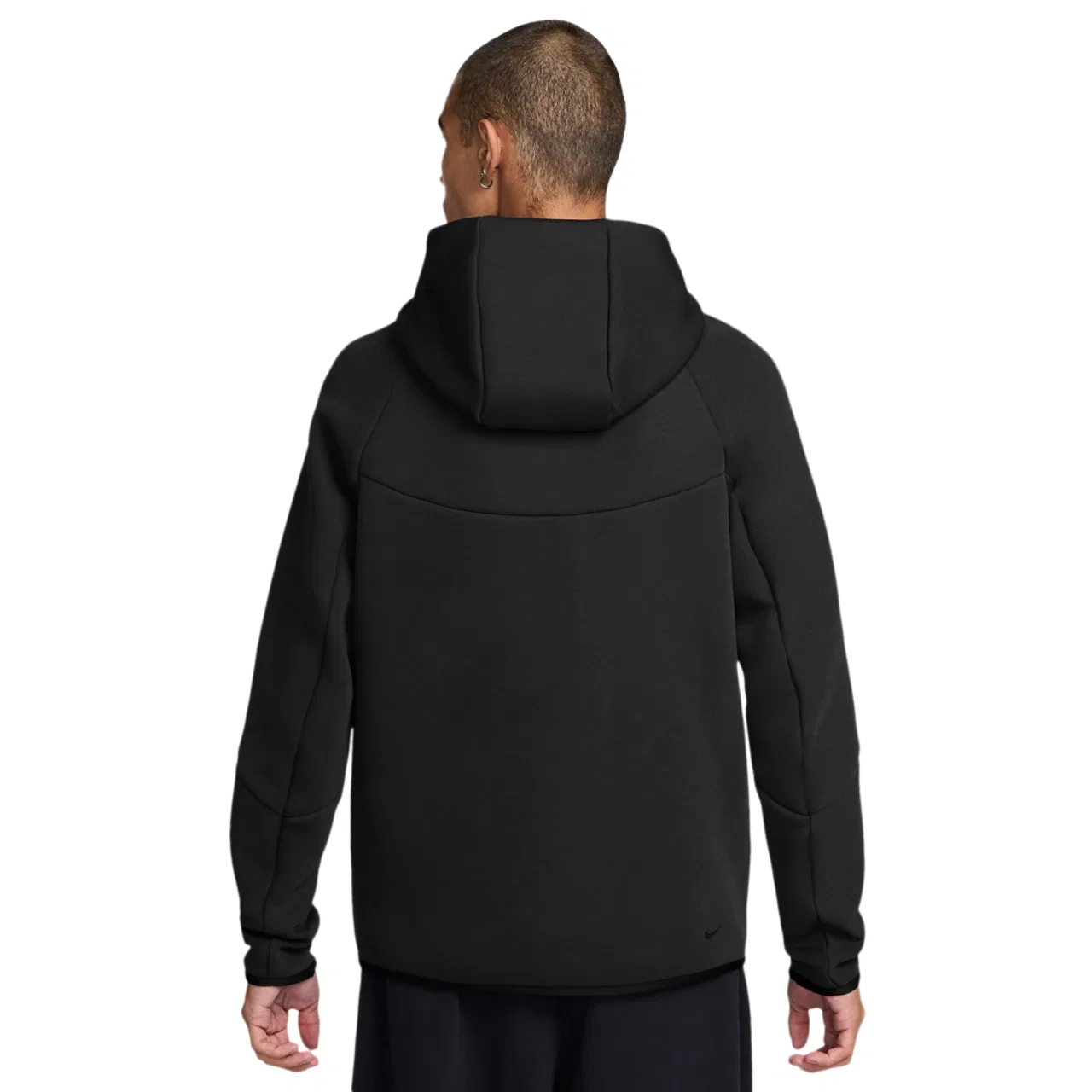 Мужское худи с капюшоном Tech Fleece Full-Zip Windrunner Nike, черный — фото 2
