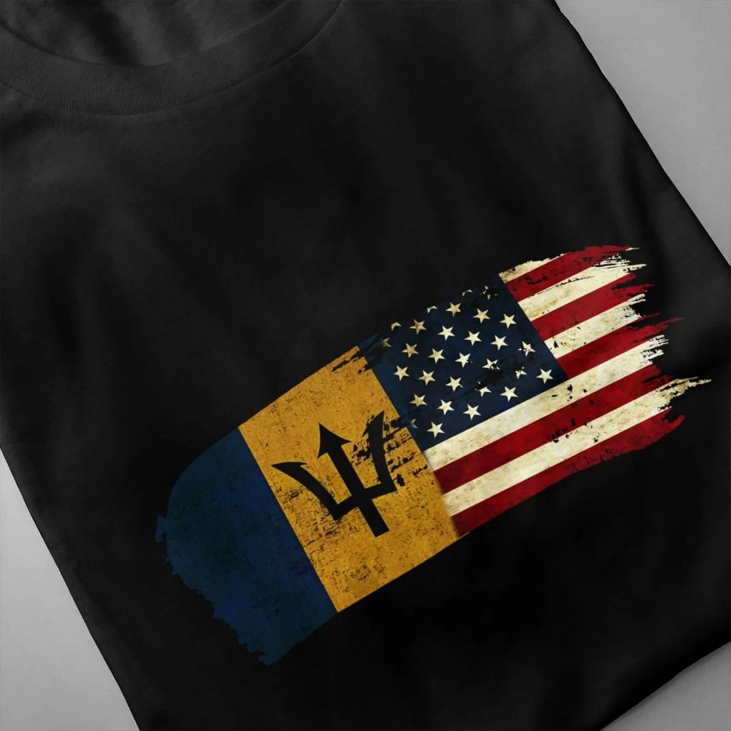 Мужская футболка с принтом Cuban American Flag, Regular Fit — фото 4