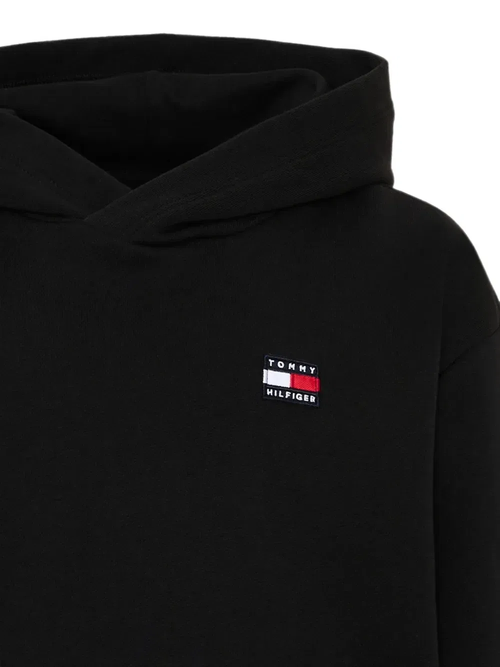 Худи с логотипом-нашивкой Tommy Hilfiger Junior, черный — фото 3