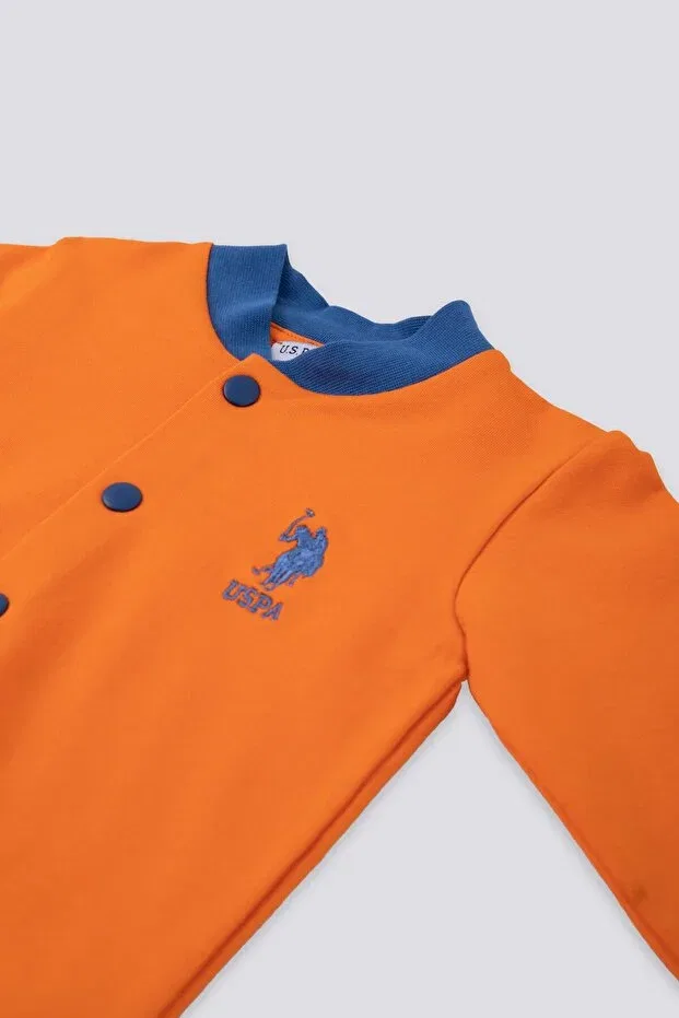 Детский кардиган с длинным рукавом U.S. Polo Assn., Orange — фото 2