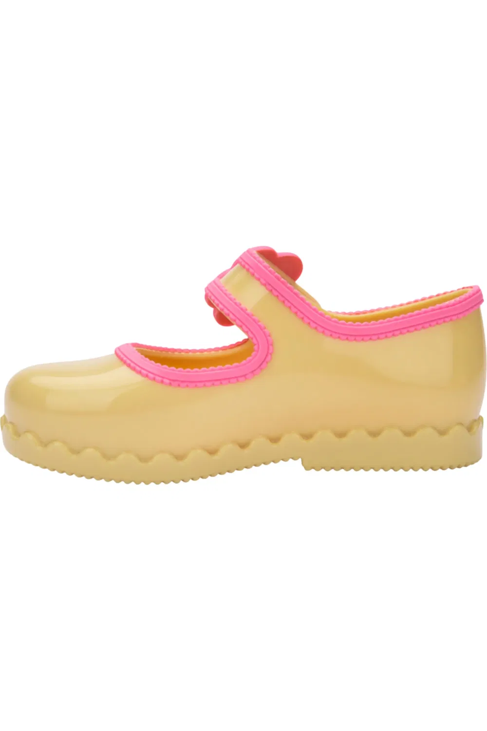 Детские туфли Мэри Джейн на регулируемом ремешке Mini Melissa, желтый/розовый — фото 4