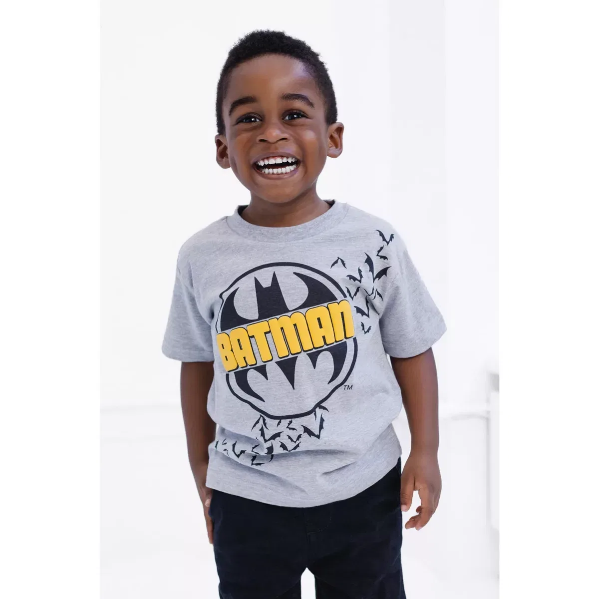 Детский комплект футболок с принтом DC Comics Justice League Batman Joker Riddler 3 Pack T-Shirts, Multicolor — фото 2
