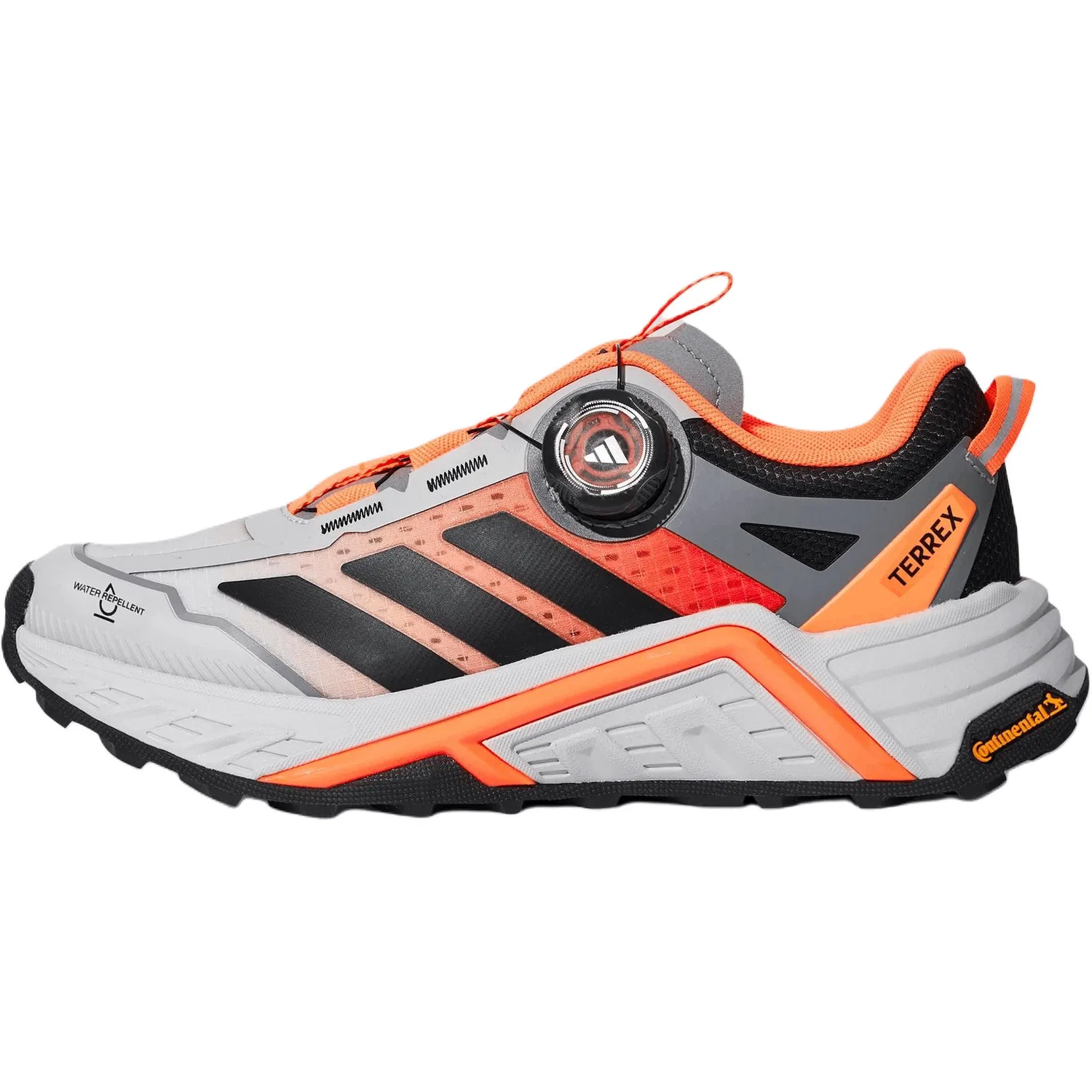 Детские кроссовки для активного отдыха Free Hiker Adidas, Light Gray Black Bright Orange Yellow