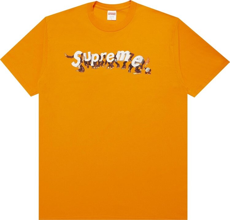 

Футболка Supreme Apes Tee 'Orange', оранжевый