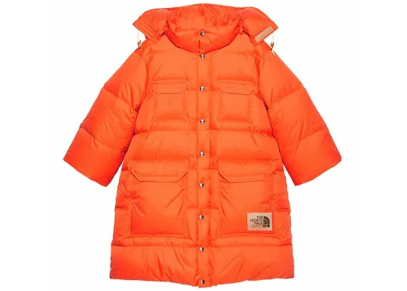 Женская куртка с принтом Gucci x The North Face Jacket Orange, Orange