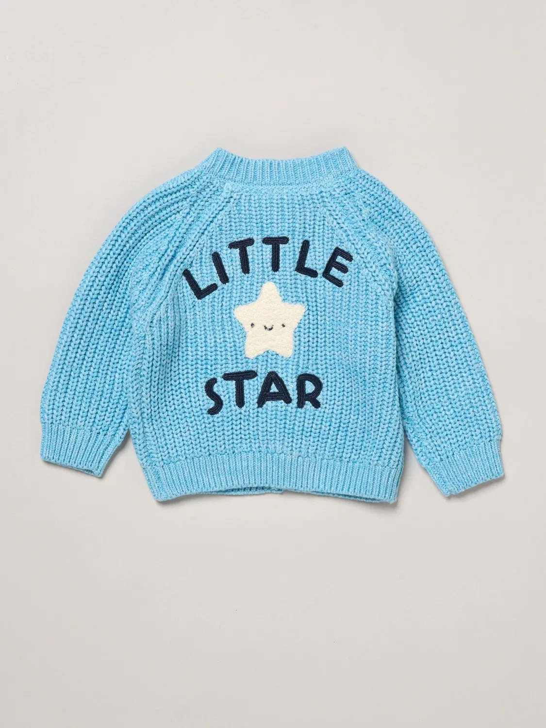 Кардиган вязаный с вышивкой Little Bear Rock-A-Bye Baby Boutique, синий