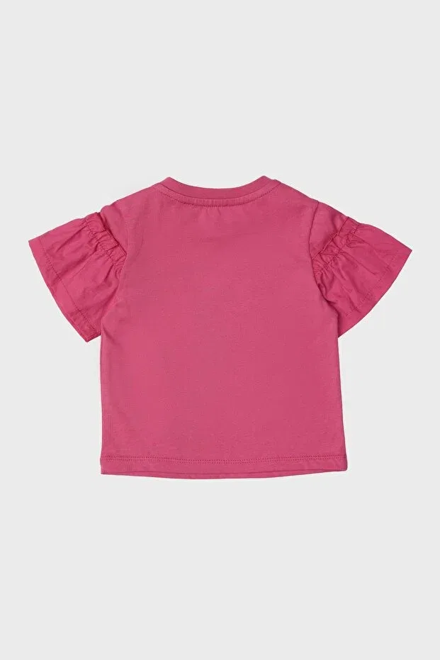 Детская футболка для девочек с принтом Gb Baby, Pink — фото 2