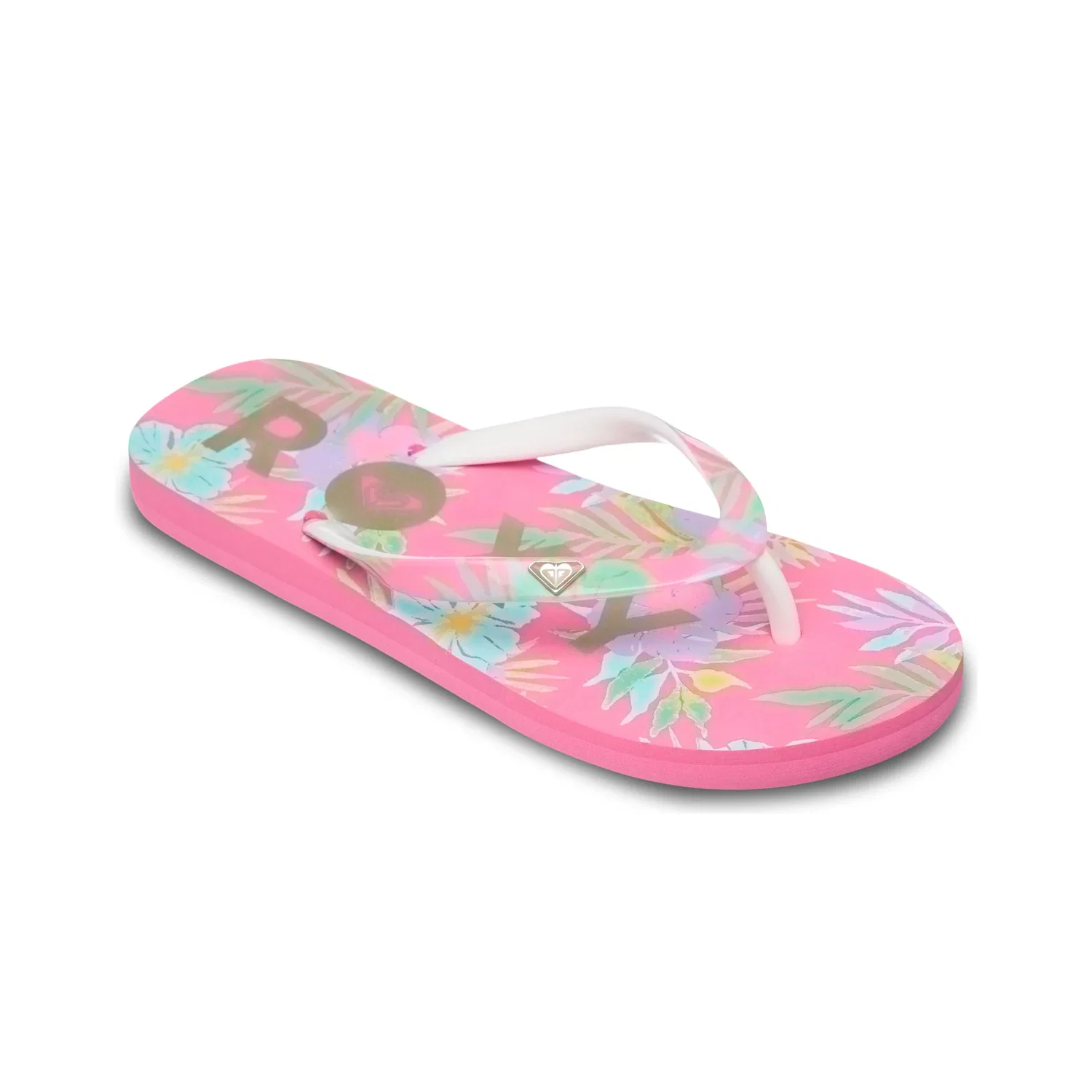 Детские вьетнамки с открытым носом Roxy, Pink Multi Camo