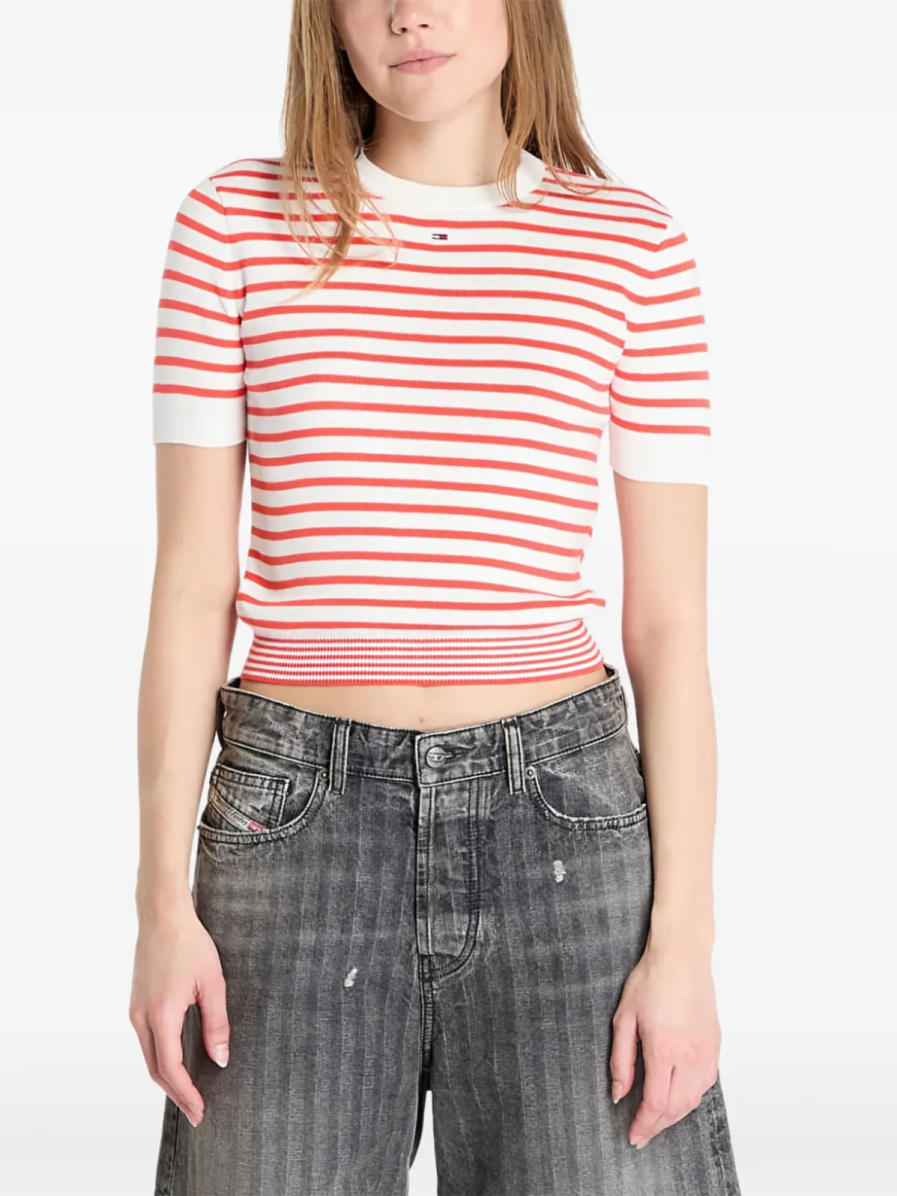 

Tommy Jeans футболка Essential в полоску, красный