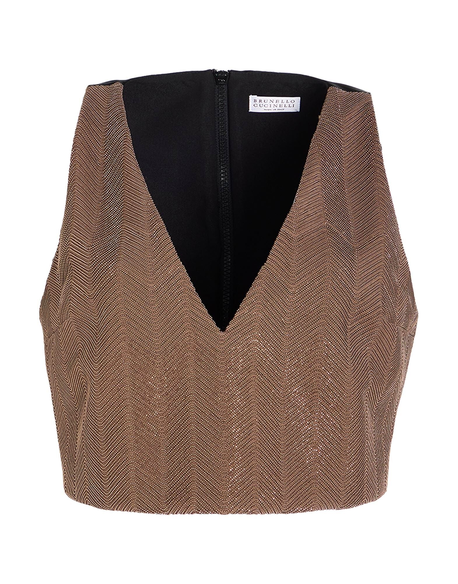 

Кроп-топ Brunello Cucinelli, темно-коричневый