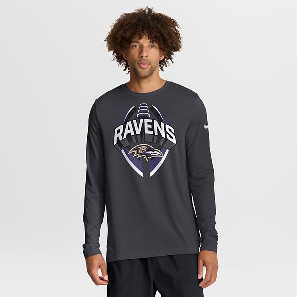 

Мужская антрацитовая футболка с длинным рукавом Baltimore Ravens Primetime Legend Icon Performance Nike