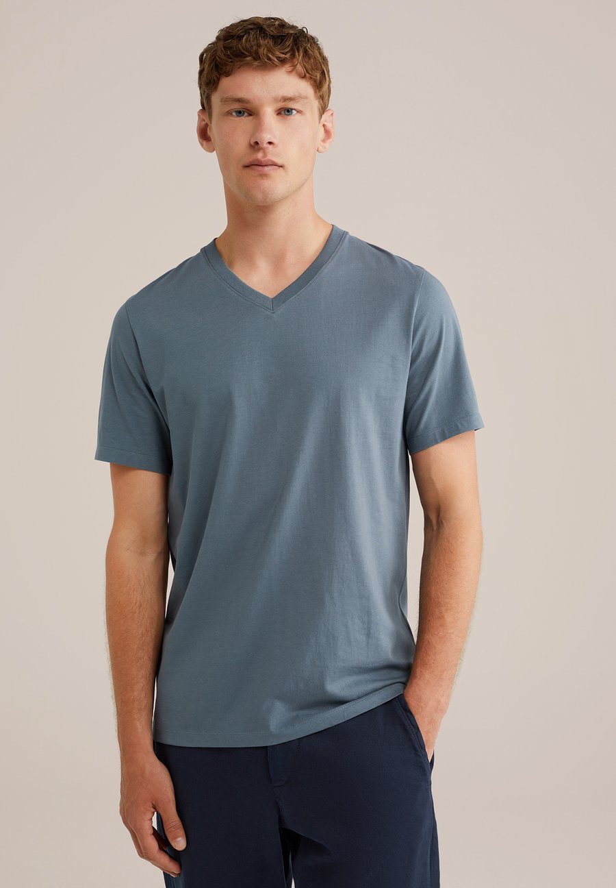

Футболка WE Fashion Basic T-shirt, Greyish Blue/Blue-Grey