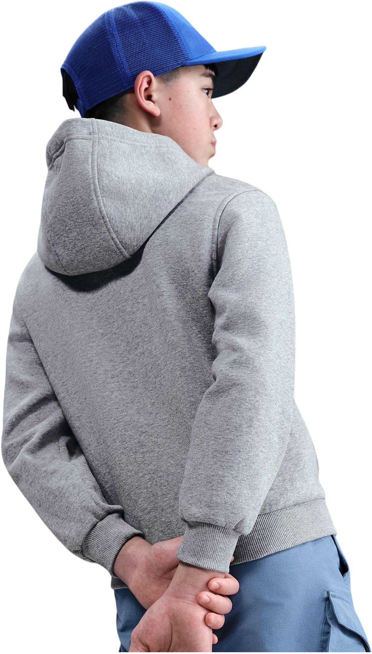 Худи Nike Kids Sportswear Club Fleece Hoodie, цвет Dark Grey Heather — фото 2