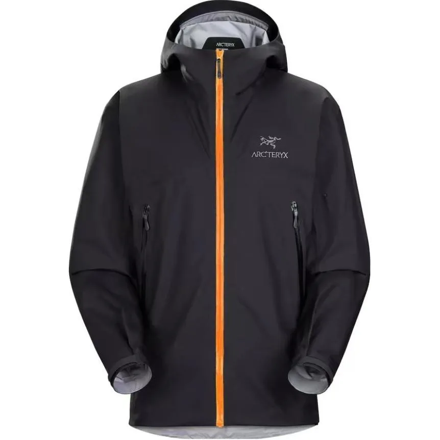 Ветровка мужская BETA AR водонепроницаемая, ветрозащитная и дышащая Arcteryx, черный оранжевый (оранжевый Zipper)