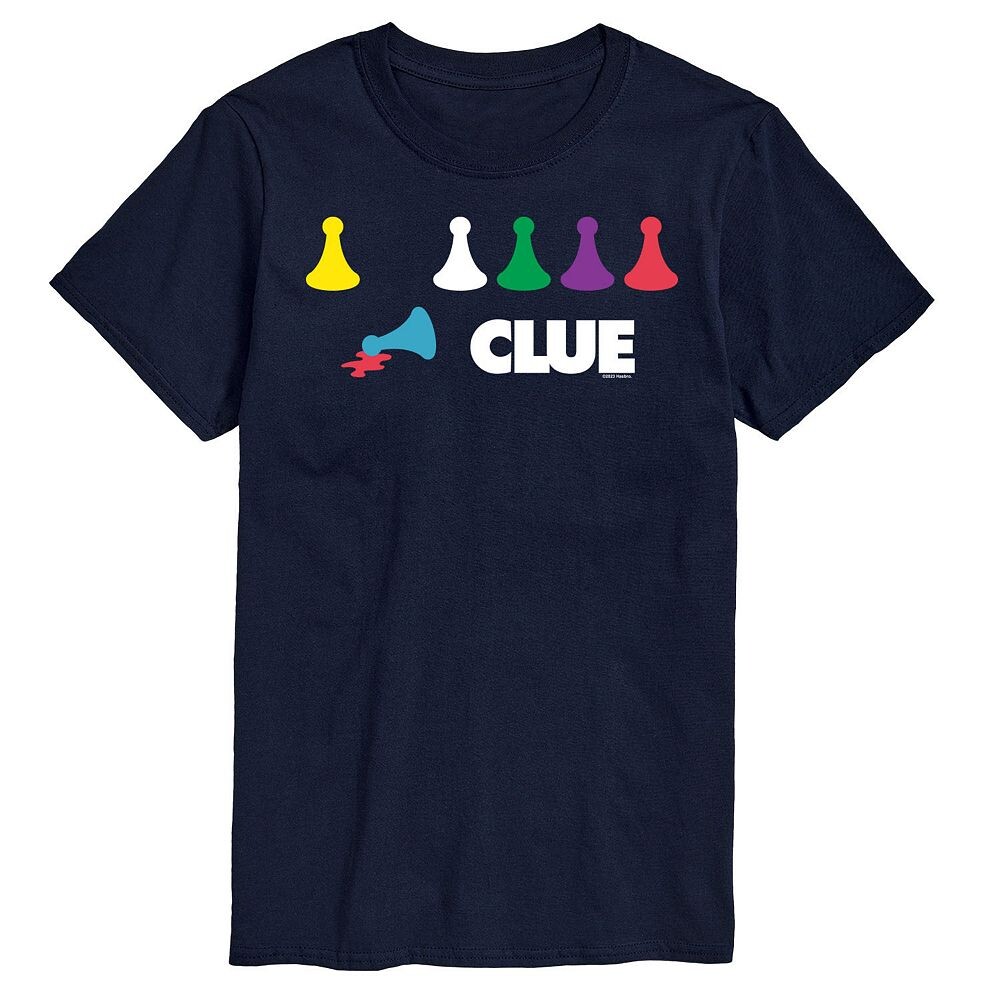 

Мужская футболка с рисунком Clue Game Pieces Licensed Character, темно-синий