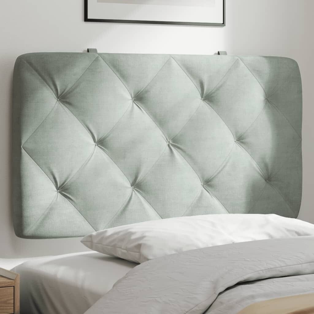 

Подушка на изголовье светло-серый бархат 80 см DKD HOME DECOR